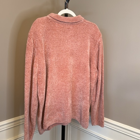 Alfred Dunner size 3X collared floral sweater in rose - Picture 4 of 5